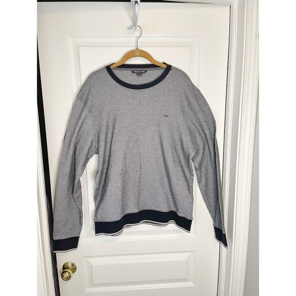 Michael Kors 100% Cotton Knit Crewneck Long Sleeve Pullover Embroidered Sweater - Picture 3 of 12